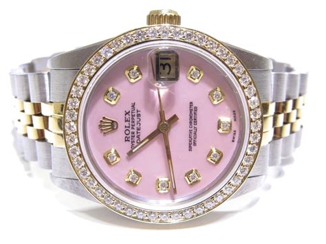 rolex ponk|pink Rolex for women.